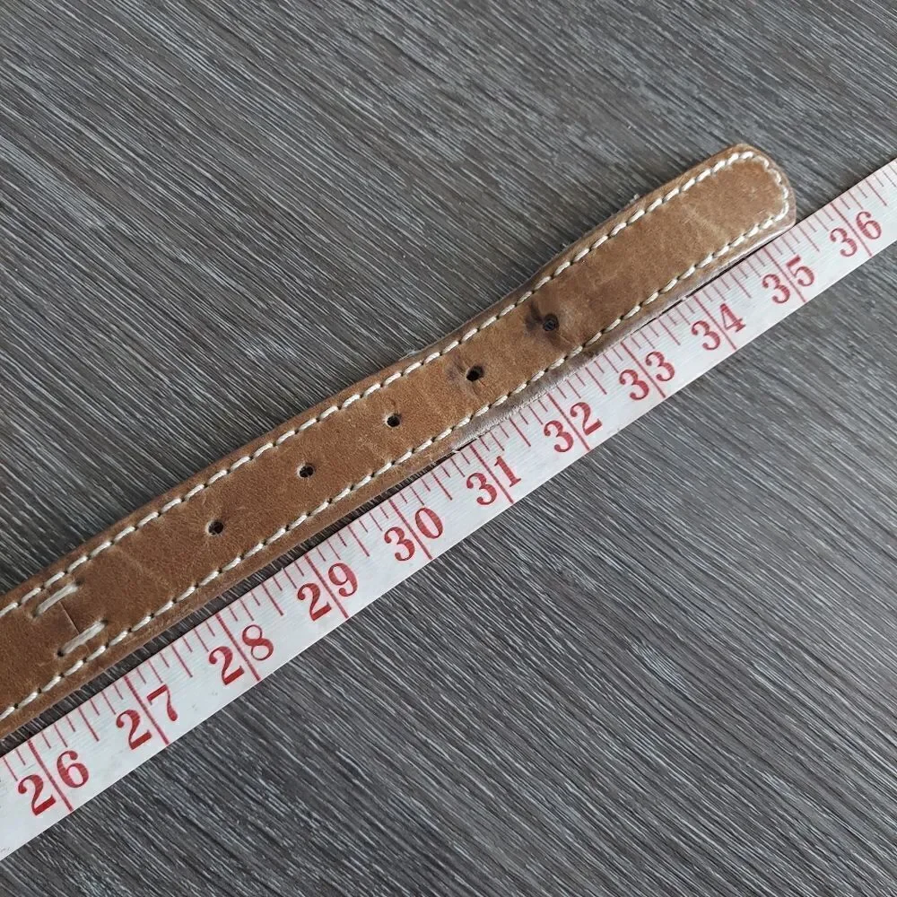 Vintage Eddie Bauer Patchwork Leather Belt Large